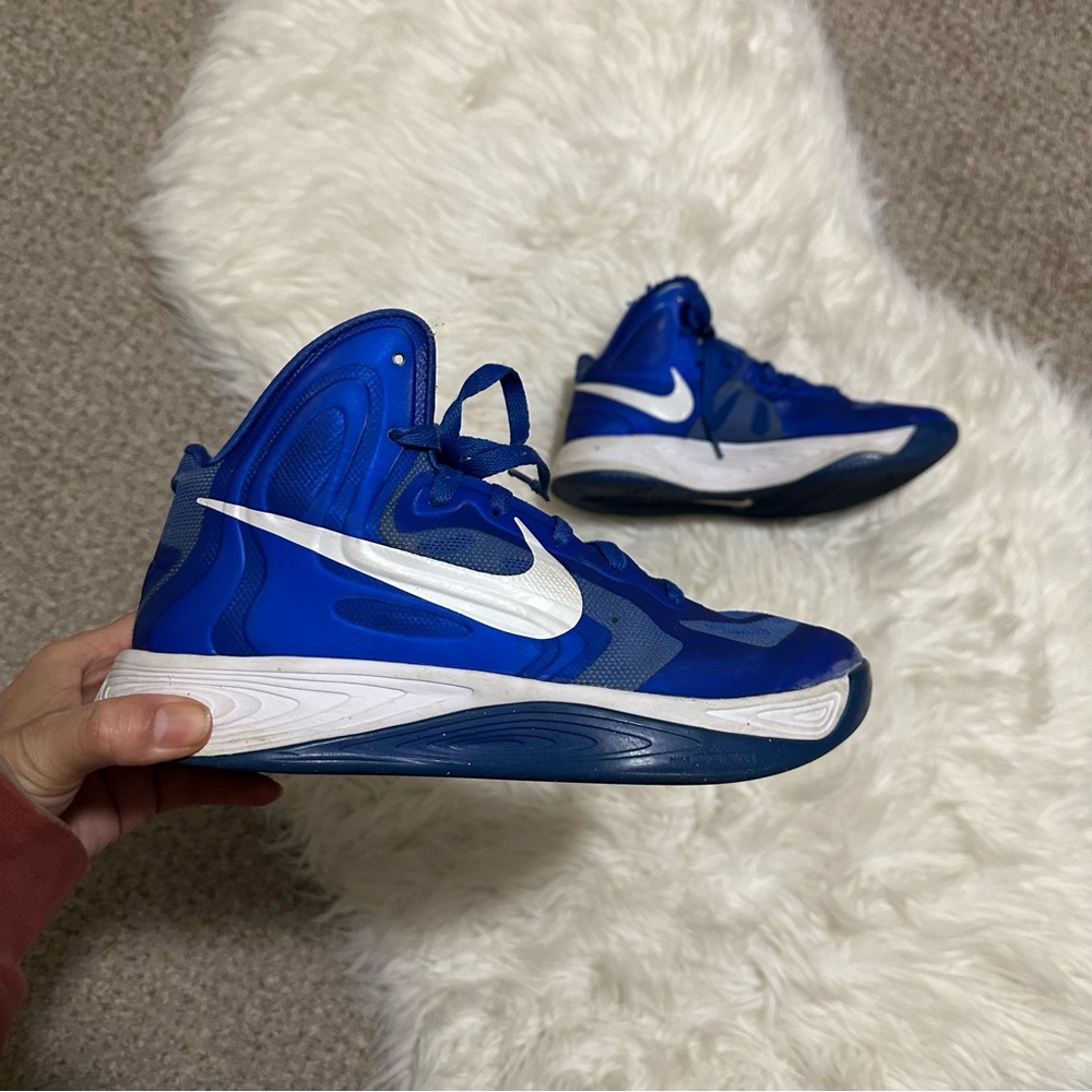 Nike Men’s High Top Blue and White Sneakers Size 7.5